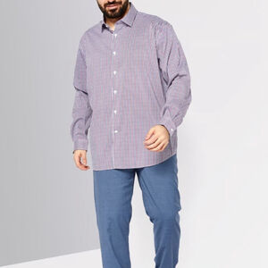 MICHAEL KORS men’s dress shirt slim fit non-iron button up purple white 16 neck